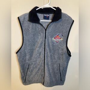 2004 National Finals Rodeo Wrangler Men's Gray Fleece Vest Size L